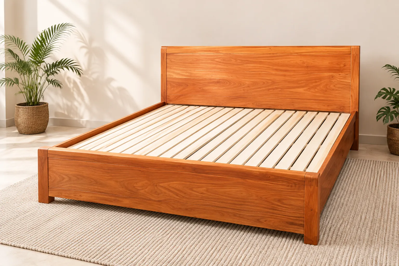 Giường ngủ gỗ xoan ta tự nhiên giát nan